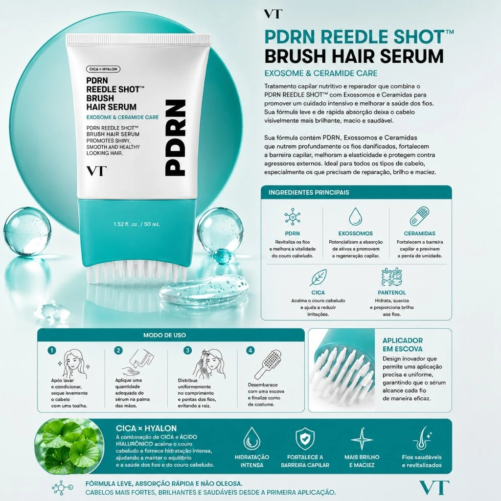 VT - Sérum Capilar de Tratamento para o Couro Cabeludo PDRN Reedle Shot - Imagem 3