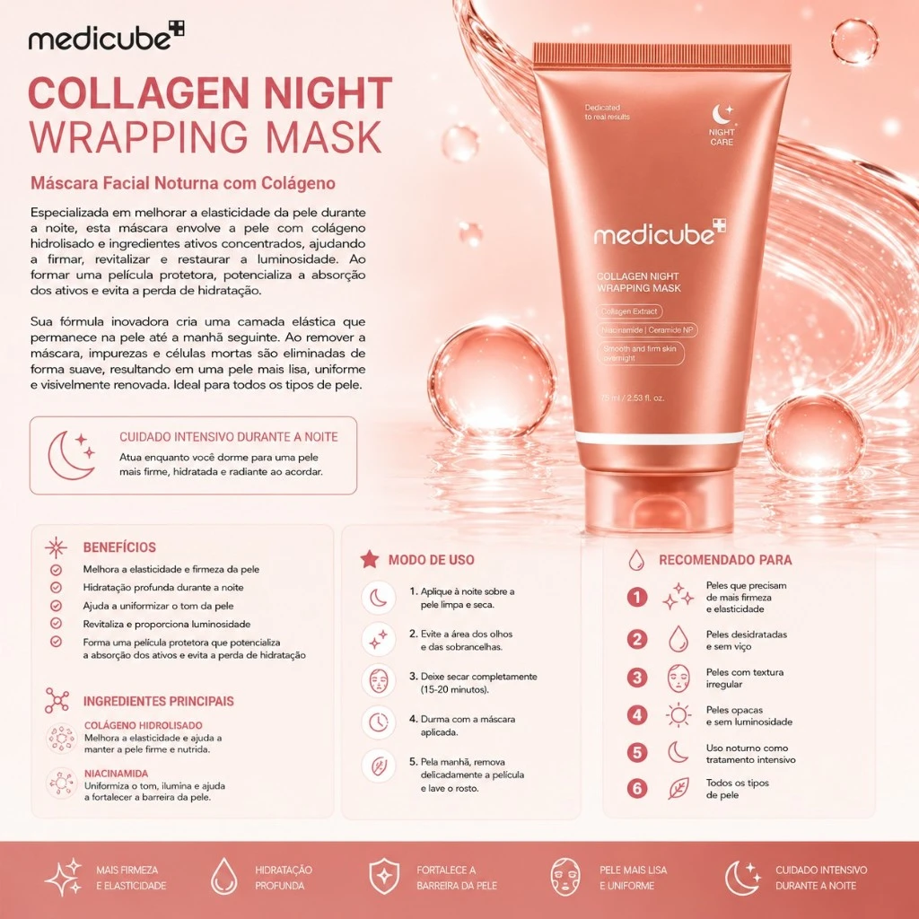 Medicube Collagen Night Wrapping Mask - 75ml - Imagem 3
