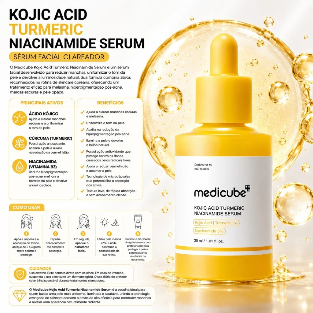 Medicube Kojic Acid Turmeric Niacinamide Serum - Imagem 3