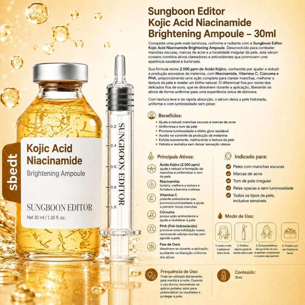 Sungboon Editor Kojic Acid Niacinamide Brightening Ampoule - Imagem 3