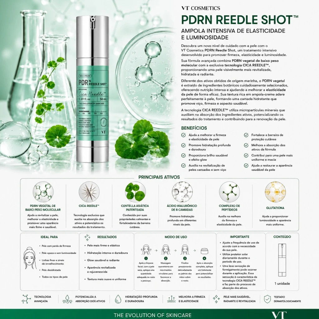 VT Cosmetics Booster Microagulhamento Reedle Shot PDRN 300 - 50ml - Imagem 3