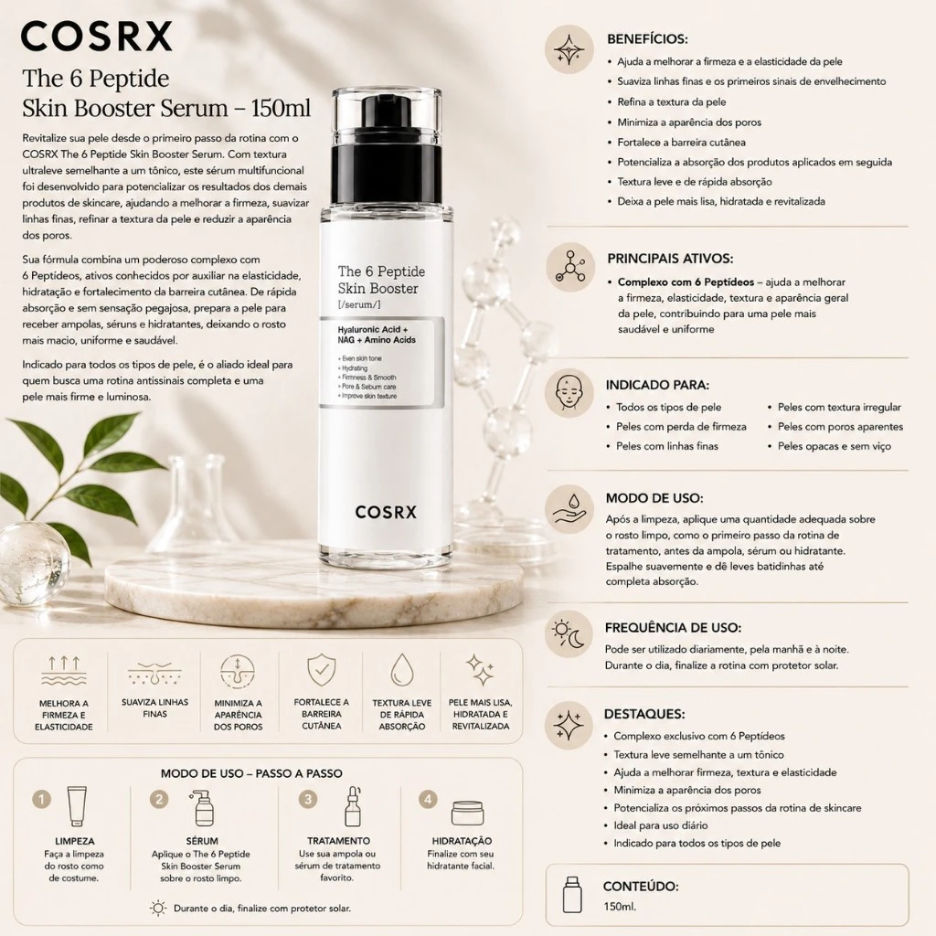 COSRX The 6 Peptide Skin Booster Serum - 150ml - Imagem 3