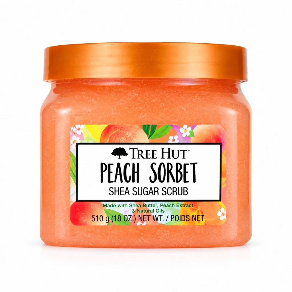 Tree Hut Peach Sorbet Shea Sugar Scrub – Esfoliante Corporal 510g - Imagem 2
