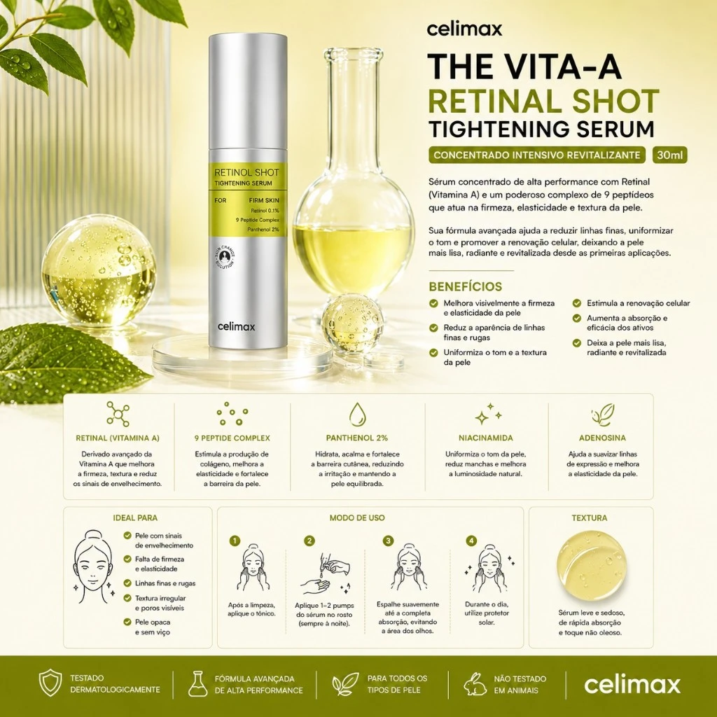 Celimax The Vita-A Retinol Shot Tightening Serum - 30ml - Imagem 3