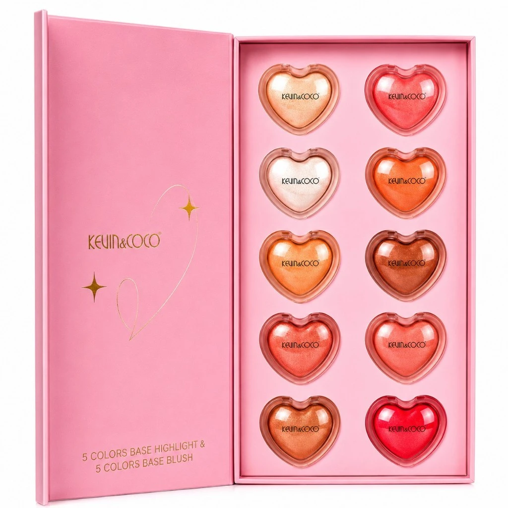 Kevin & Coco Iluminador & Blush - Never Love Falters – 10 peças - Imagem 3