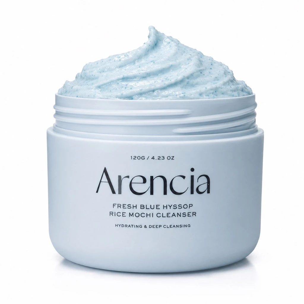 Arencia Fresh Blue Hyssop Rice Mochi Cleanser – 120g - Imagem 2
